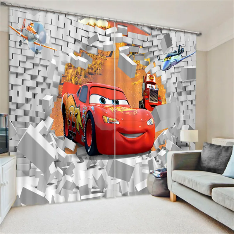 Современный роскошный красный автомобиль 3D затемненные оконные шторы для детей постельные принадлежности гостиная отель шторы Cortinas