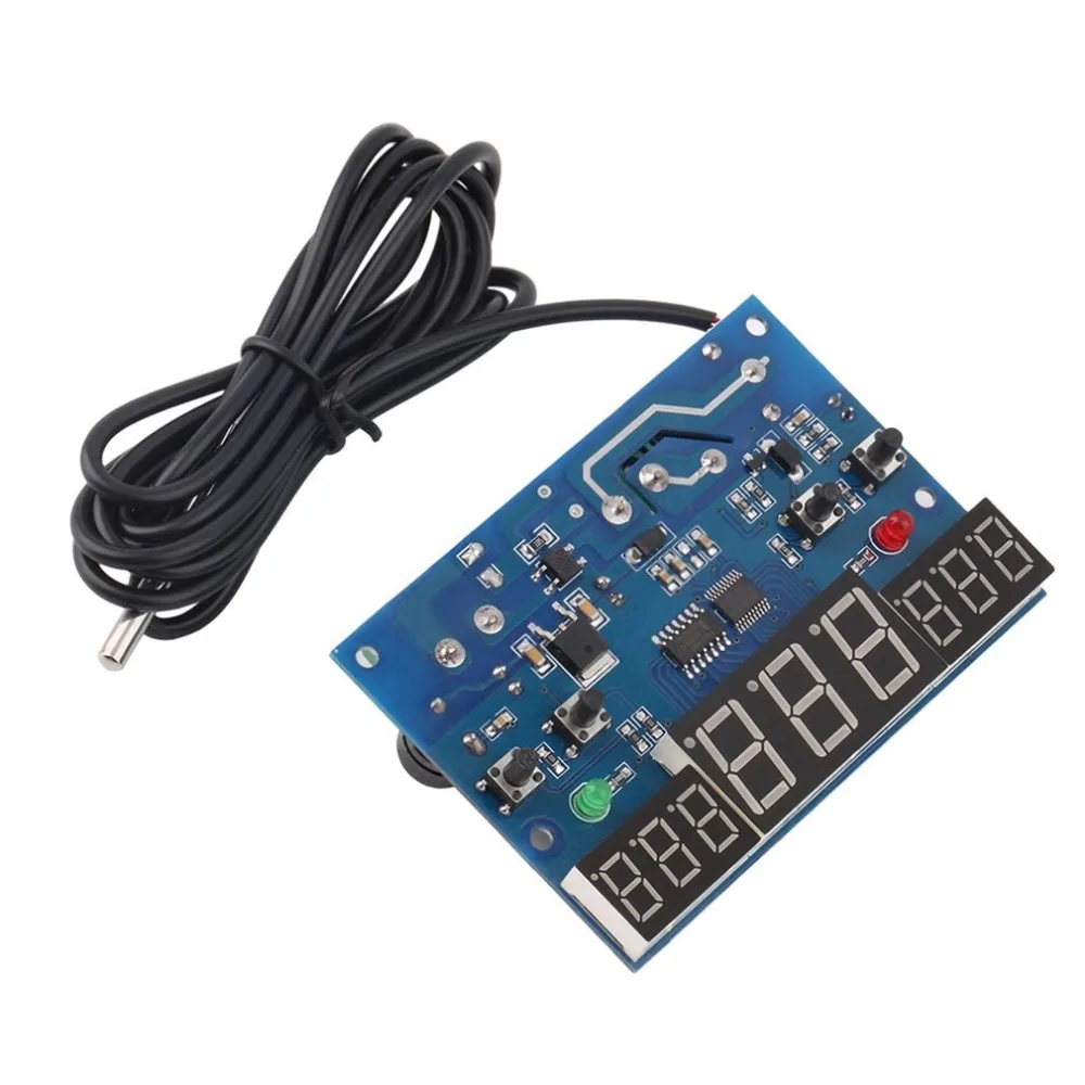 

-9-99C DC 12V Intelligent digital display thermostat Temperature controller Heat Cool Temp Thermometer NTC temperature sensor