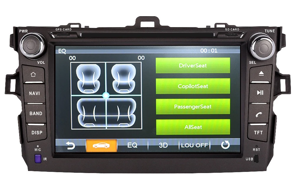 Top 8" Car DVD player with GPS(optional,audio Radio stereo,BT/TV,car multimedia headunit for TOYOTA COROLLA 2006 2007 2008 2009 2011 3