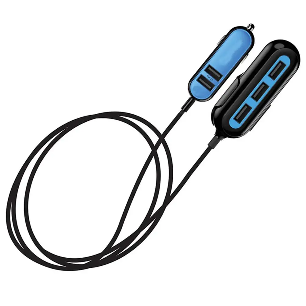 5-портовый зарядных порта USB для автомобиля Зарядное устройство адаптер 4.8A мини металлический Автомобильный держатель для телефона на Зарядное устройство для IPhone samsung планшет автомобильный-Зарядное устройство
