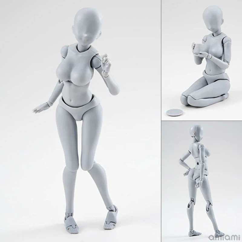 

14cm Anime Figure Artist Art Painting Sketch Draw Male Female Movable Body Chan Joint Action Figure Toy Model Draw Mannequin