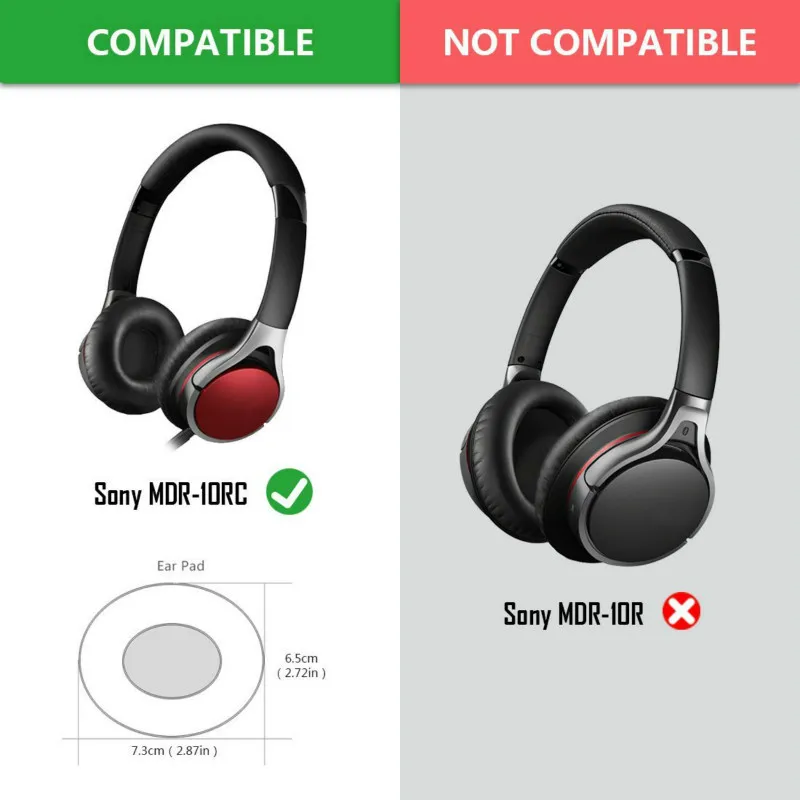 Replacement Ear Pads Cushion Cups Cover Earpads Repair Parts for SONY MDR 10RC MDR 10RC 10 RC headphone