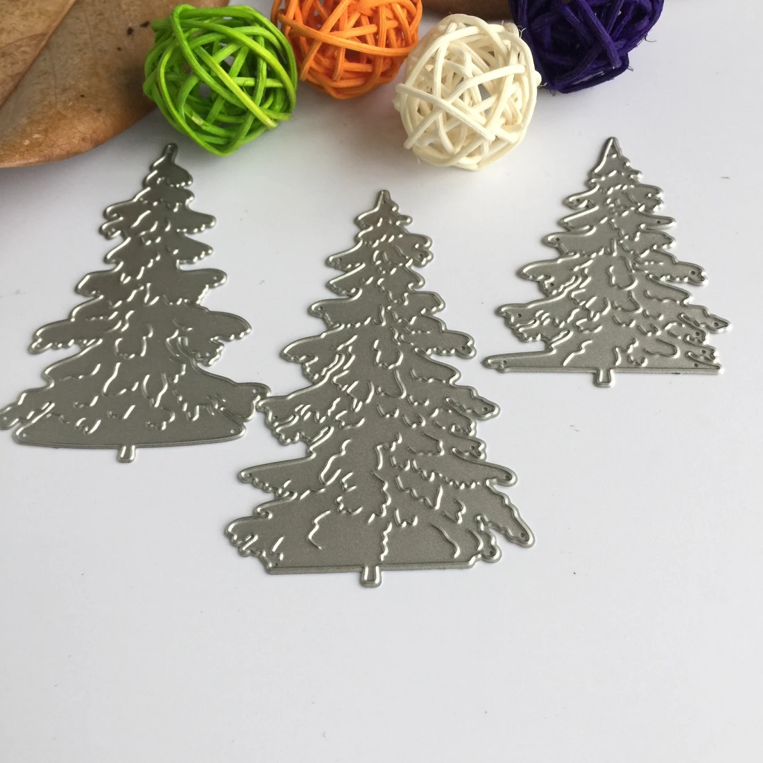 3Pcs Christmas Tree Metal Cutting Dies for Scrapbooking Photo Album