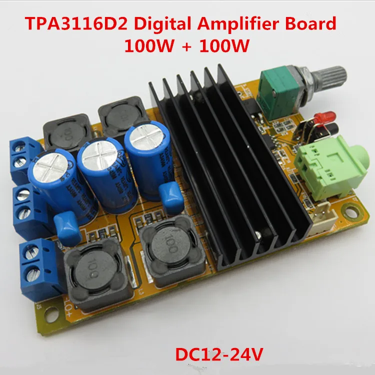 

DC10-25V 100W + 100W mini TPA3116D2 плата цифрового усилителя с интеллектуальным переключателем мягкого управления MCU