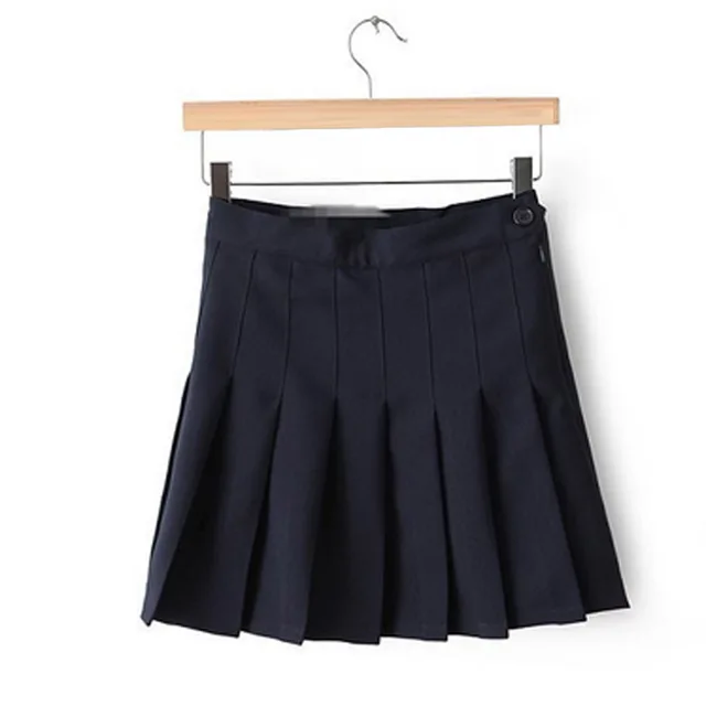 Plus Size Japanese School Unifo 2019 New Spring high waist ball pleated ...