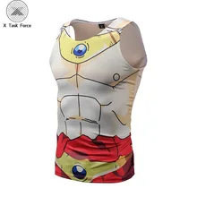 Бодибилдинг Armour Dragon Ball Топы Для мужчин Для женщин аниме топы жилет Наруто Фитнес Футболки Супер saiyan singlets zootop bear