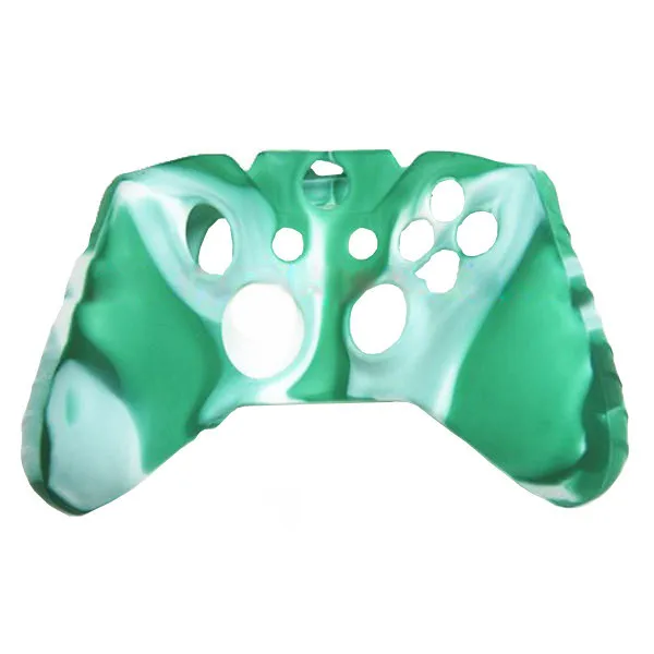 Green plus white Soft Silicone Protective Case Cover for Microsoft Xbox
