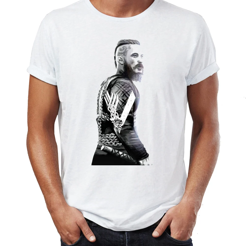 Мужская футболка Рагнар из викингов Lothbrok Warrior King Badass Awesome Tee|Футболки| |