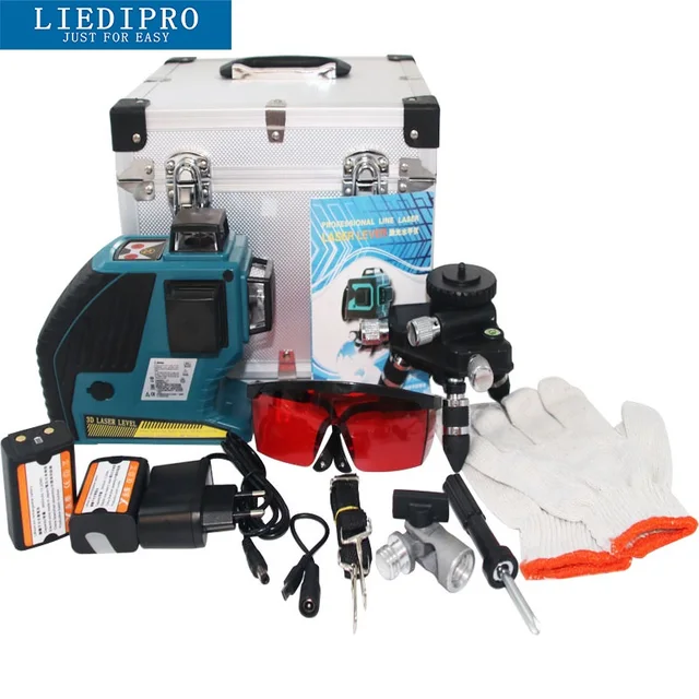 Best Price LIEDIPRO Outdoor Available 12 Line 3D Laser Level Self-Leveling 360 degr Horizontal and Vertical Cross Red Beam Can Use Detector Best Price LIEDIPRO Outdoor Available 12 Line 3D Laser Level Self-Leveling 360 degr Horizontal and Vertical Cross Red Beam Can Use Detector