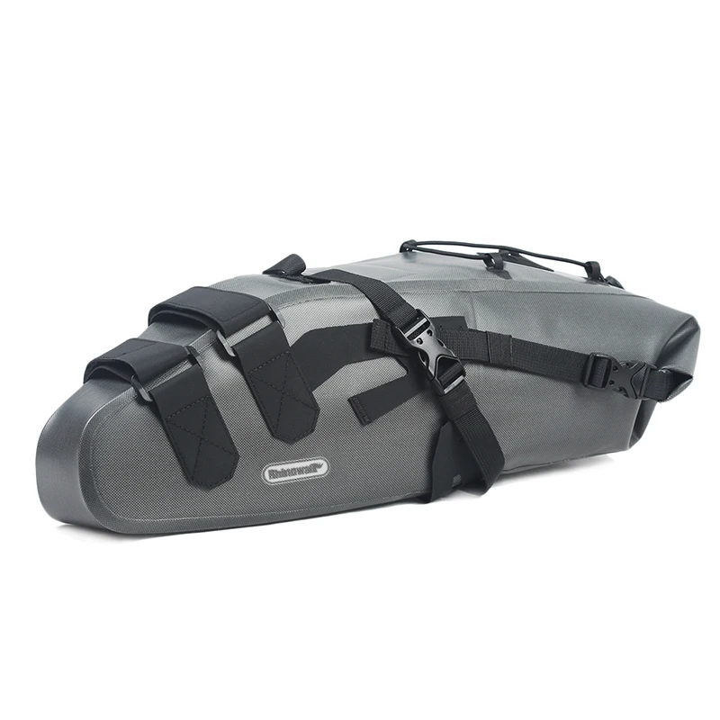 

10L Bike Saddle Bag Large Capacity 3Layer Full Waterproof 840D Double Side TPU Riding Bags For Long Distance Travel MTB Tail Bag