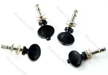 

New Black 4Pcs Ukulele Strings Tuning Pegs Pin Machines Tuners Friction