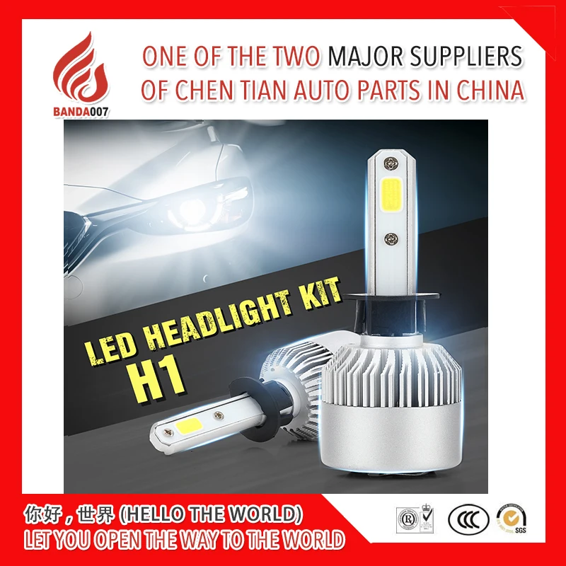 

2 pieces LED H1 Auto S2 Car Headlight Bulbs Car Styling 6000K led car light