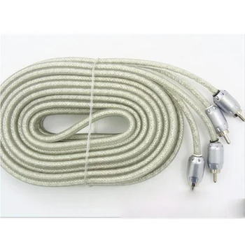 

Cable Converter amplifier subwoofer 5m White Pure copper metal double shielded cable