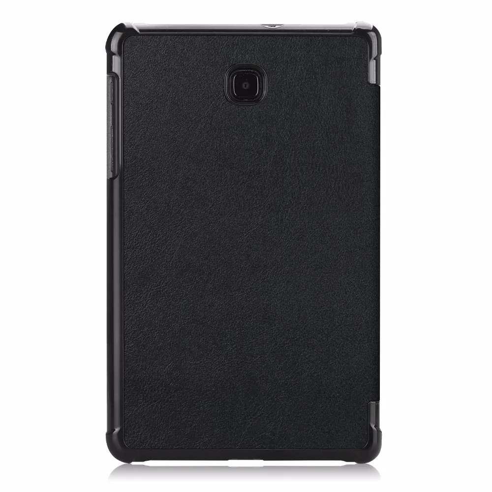 50 шт./лот Кастер сплошной цвет три складной мешок кожаный чехол для samsung Galaxy Tab 8,0 2018 T387 SM-T387
