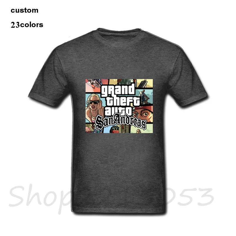 2019 Популярная Игровая футболка GTA San Andreas Team GRAND THEFT AUTO Футболка мужская Кино ТВ шоу