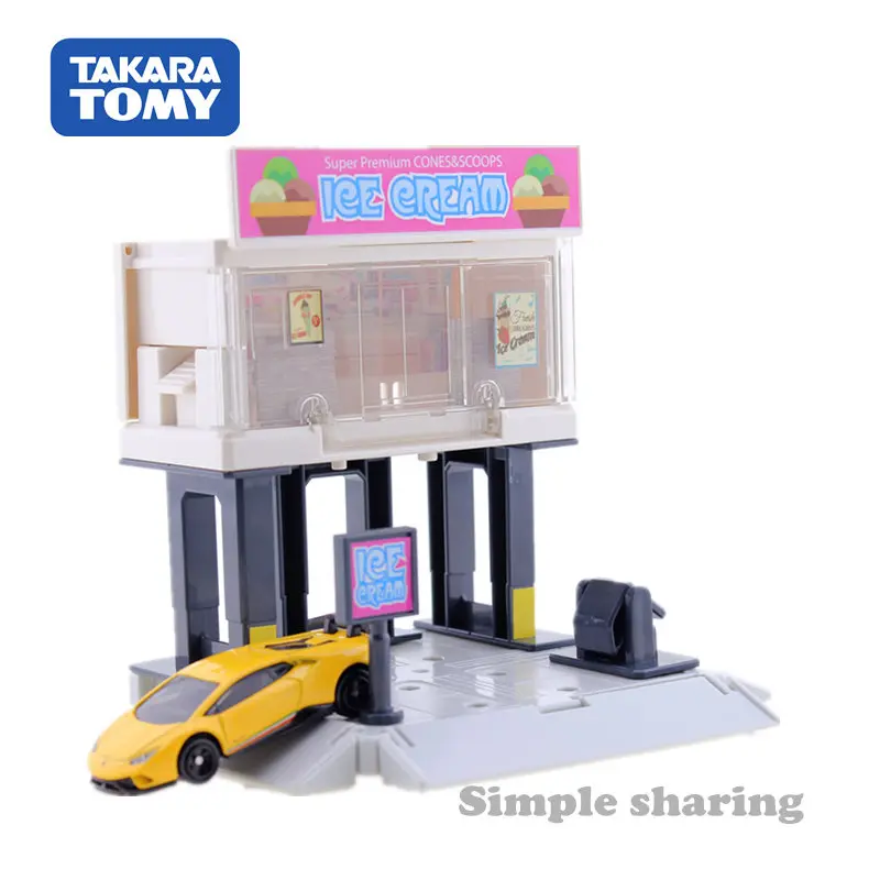 Tomica MINI SHOP SET include ice-cream Truck TOMY Build City Town NEW 