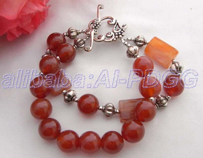 

@@~~ 12mm Carnelian Bracelet +FREE SHIPPMENT
