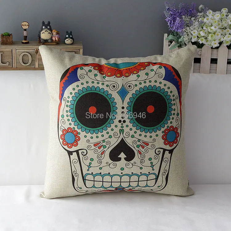 scandinavian cojines mexican skull cushion cover pillow case scandinavian cojines mexican skull cushion cover pillow case