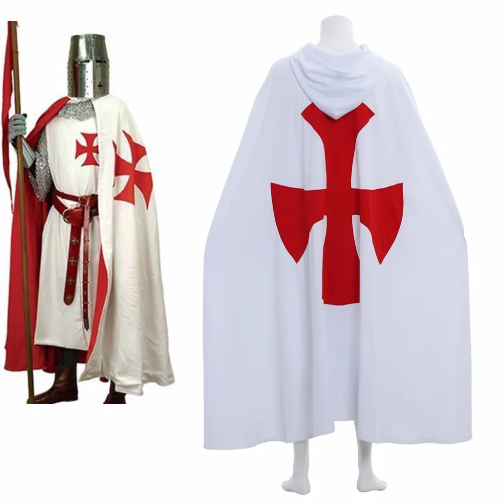 Teutonic/Medieval/LARP/SCA/Re enactment/St George/TEMPLAR CLOAK with red Cross 