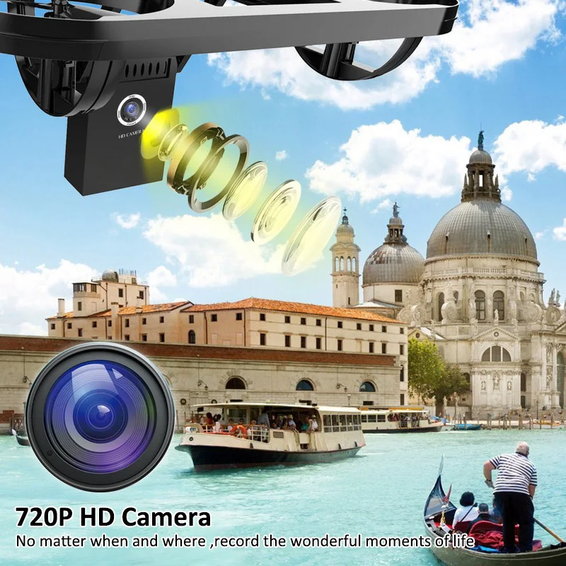 TYRC TY6 Foldable Remote Control Quadcopter Flying Toys Self Timer Drone with Camera 720P RC Helicopter Floating Flying Toys (5)