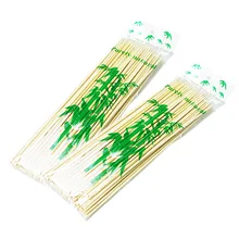 Outdoor Camping Picnic BBQ Barbecue Tool Kabobs Food Meat Thin Bamboo Wood Skewers Sticks