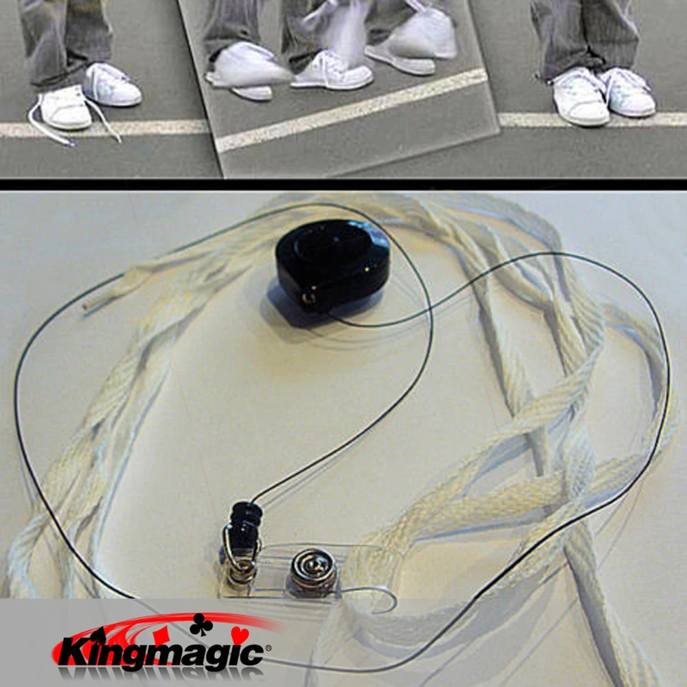 

10 Sets Self Tying Shoelace magic tricks tied by itself Street Magic Magican Gimmick Magic illusion Close Up Magic Toys