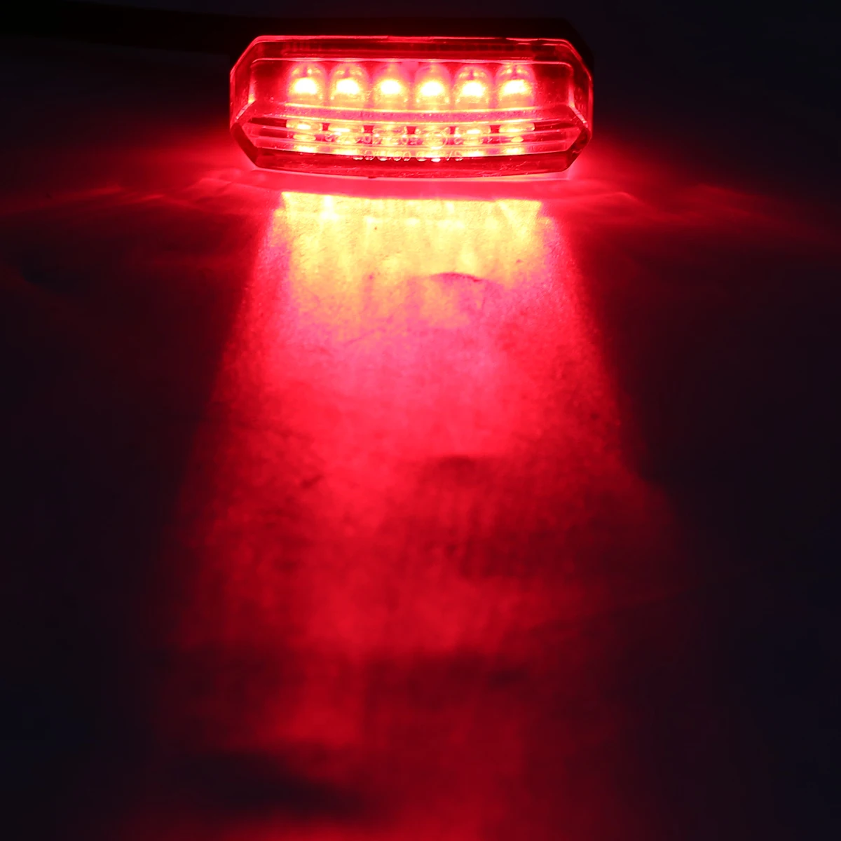 Mayitr 12V Motorcycle Mini 6 LED Red Rear Tail Stop Brake Light Number License Plate Lamp For Scooter ATV Bike