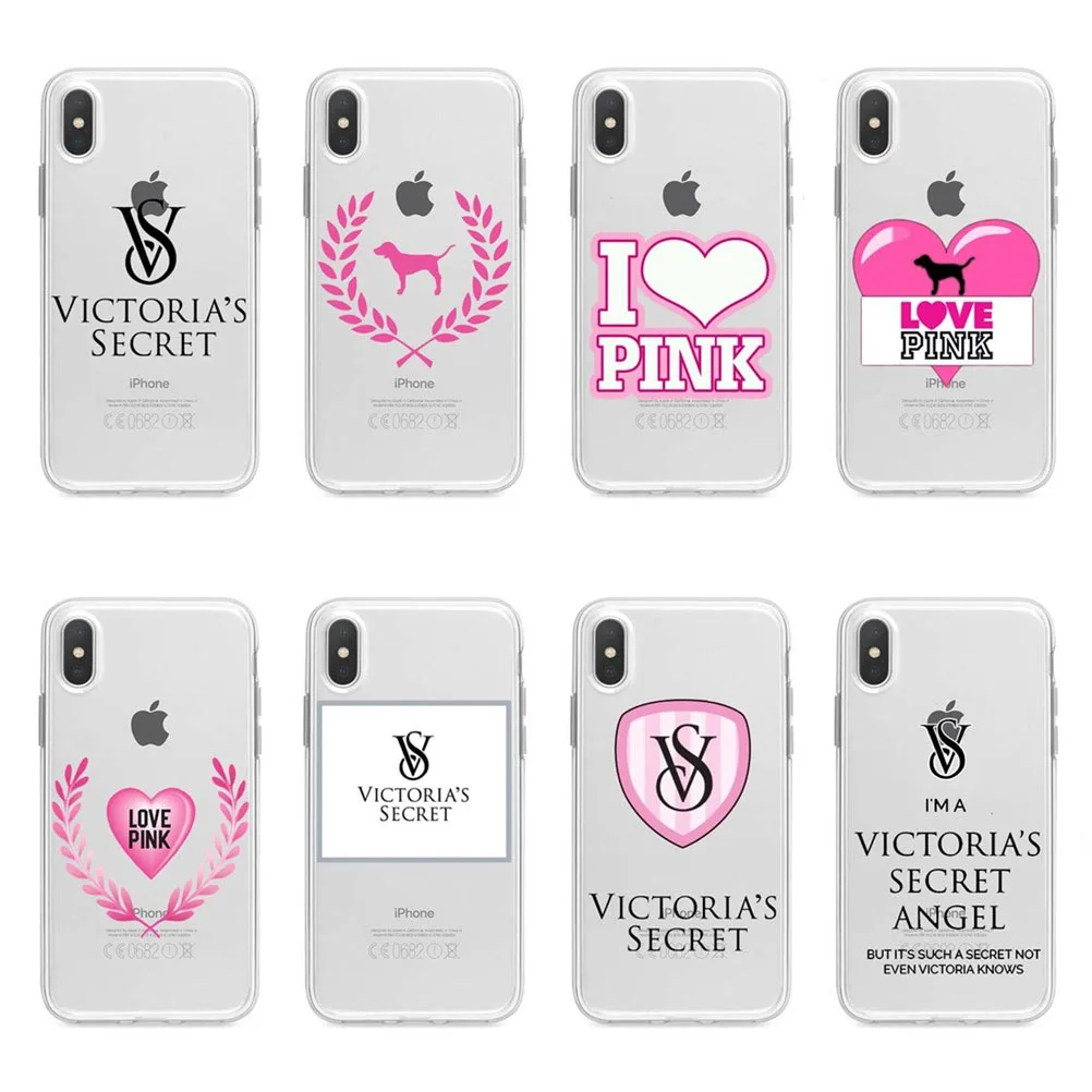 Hot fashion pink Color Victoria secret case for iPhone XS XR Max 5 6 7
