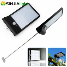 36 светодиодный s солнечный свет датчик движения Солнечная Светодиодная лампа с держателем уличное солнечное садовое освещение Настенный светильник Наружное освещение Lamparas