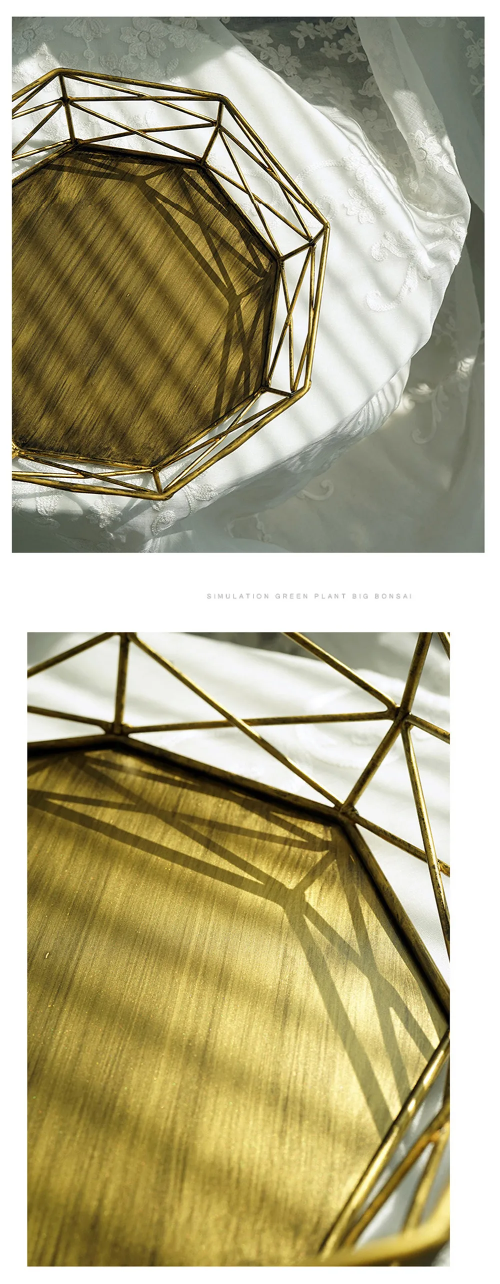 Нордический металлический геометрический лоток для хранения шикарный латунный винтажный фруктовый торт десертная тарелка Ретро Золотой Серебряный Дисплей Поднос настольный декор