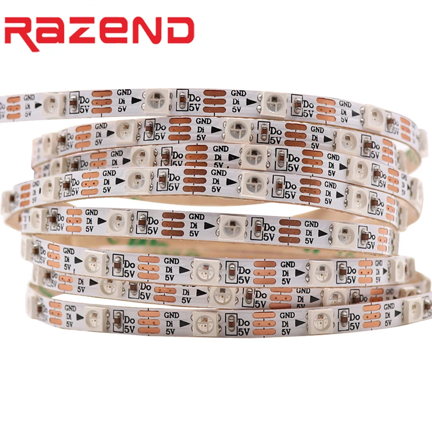 

Addressable DC5V SK6812 MINI 3535 5050 RGB Led Pixel Strip RGBW RGBNW WWA 1m 2m 60LEDs/m 4mm 5mm FPC 60pixels/M as WS2812B