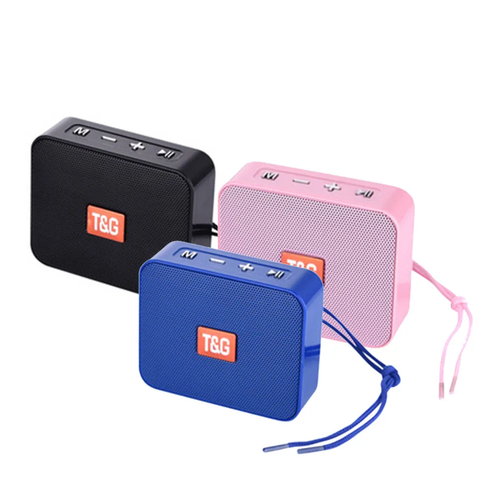 

TG166 Mini Speaker Innovative Square Bluetooth Card Portable Wireless TG166 Support Micro TF Card with 5.0 500mAh Battery 5W Bas