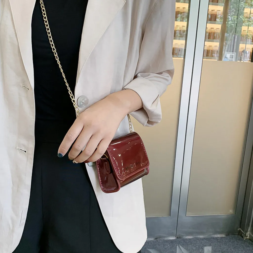 

MUQGEW Women's bag Mini Tiny Small Retro Pure Color Crossbody Shoulder Chain Leather Children Kids Bags Messenger bolsa feminina