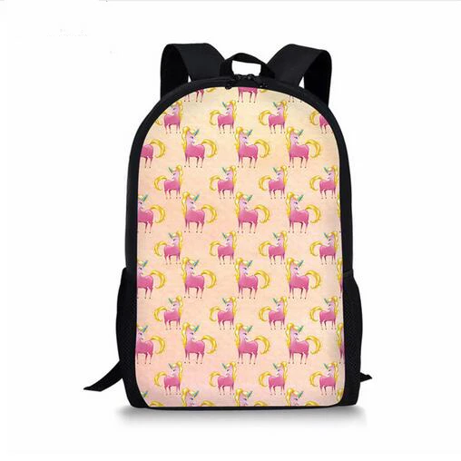 ELVISWORDS школьные сумки для детей, девочек, красивый декор с изображением лошади, принт, рюкзак для подростков, милый школьный рюкзак с изображением лошади, Mochila Escolar - Цвет: CC1683C