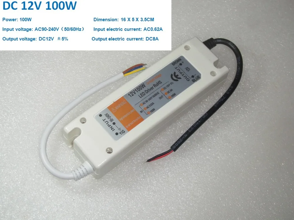 

100W Switching Power Supply 8A LED Driver Adapter 110V 220V AC to DC Lighting Transformers for LED Strip LED Module LED lamps