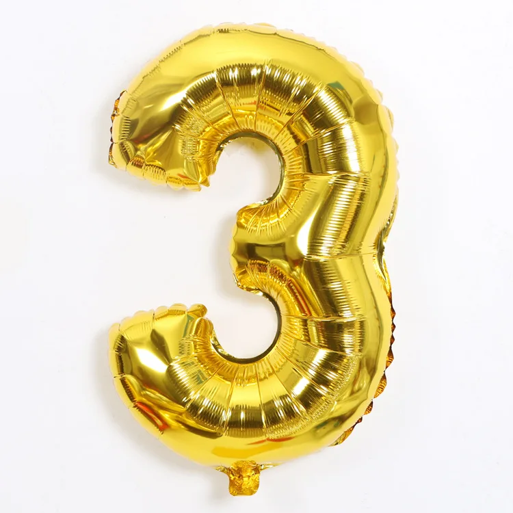 16 дюймов/32 дюйма/40 дюймов воздушный шар из фольги розового золота с серебряной цифрой, воздушные шары для детского душа с днем рождения, свадебные воздушные шарики Gl - Цвет: Glod 3