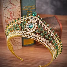 KMVEXO-Tiara de boda geométrica con diamantes de imitación, Tiara de boda, azul, verde, rojo, cristal, tocado, corona, regalo para fiesta