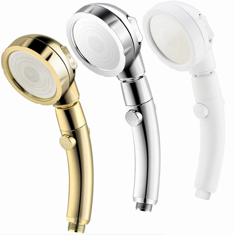 

Bathroom High Boost Shake Multiple Gear One Key Stop Will Effluent Water Saving Plastic Chromium Plating Shower Head