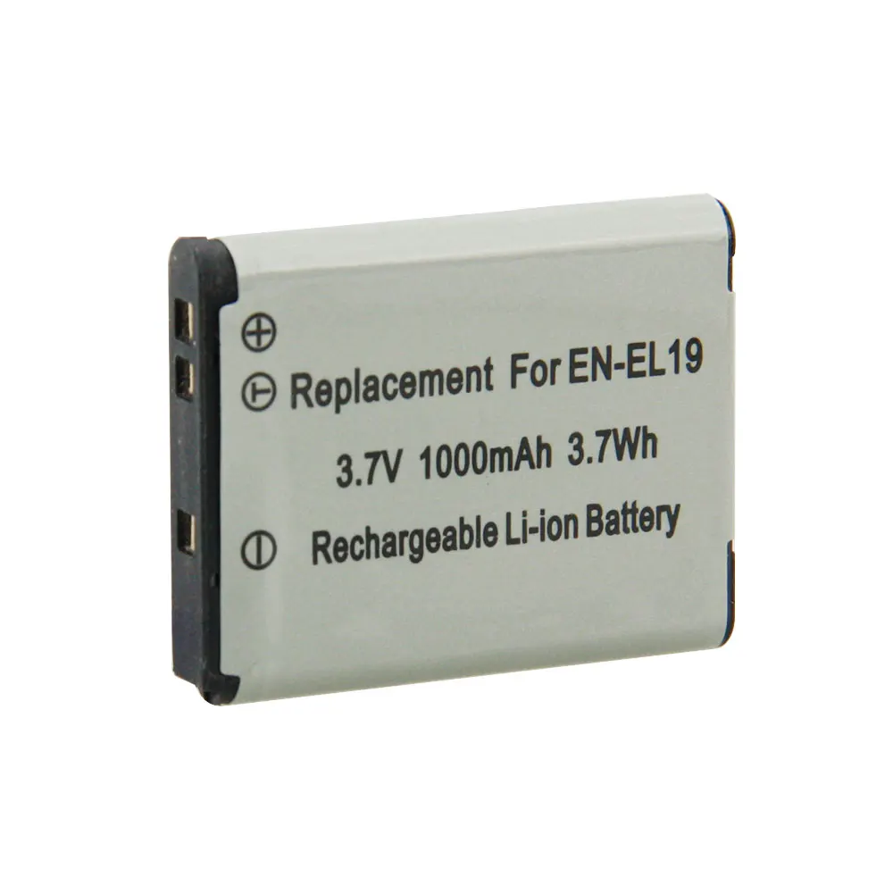 

1PCS EN-EL19 EN EL19 ENEL19 Battery For Nikon S2500 S2600 S2700 S3100 S3200 S3300 S3500 S4100 S4150 S6500