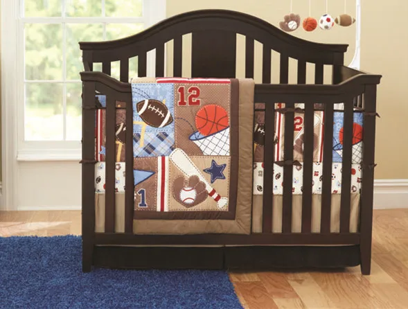 Promotion! 7PCS embroidered baby cot bedding set cotton crib bedding for baby bed,include(4bumper+duvet+bed cover+bed skirt) Promotion! 7PCS embroidered baby cot bedding set cotton crib bedding for baby bed,include(4bumper+duvet+bed cover+bed skirt)