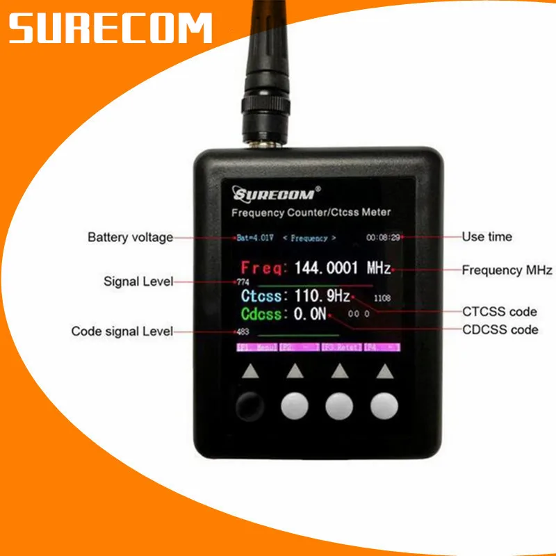 Цифровой радиотестер SURECOM 27 МГц 3000 декодер Портативный счетчик частоты для рации