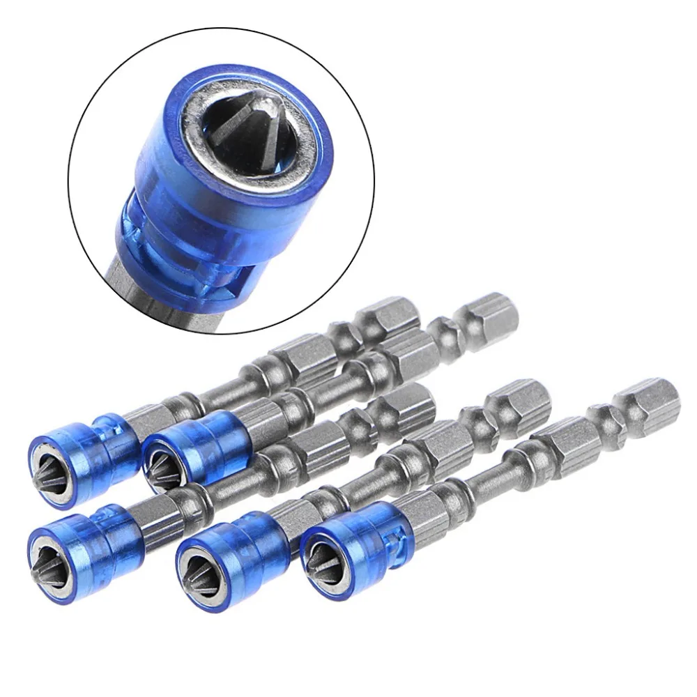 

5 Pcs 65mm Anti Slip Electric Hex Magnetic Screwdriver S2 PH2 Single Head Bit Tool