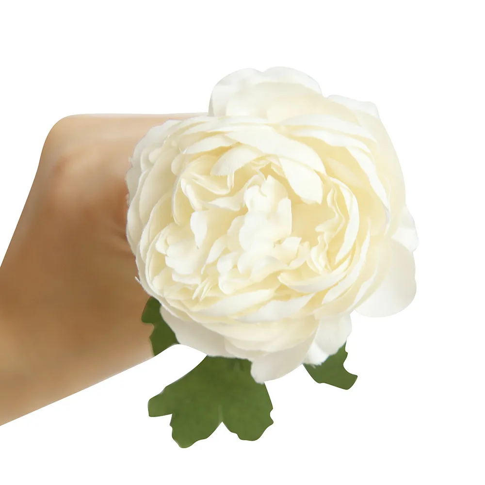 Красивые Искусственные цветы в виде Розы пиона, искусственные цветы, искусственные цветы для дома, вечерние, свадебные украшения, недорогие цветы# L - Цвет: Белый