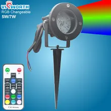 5 Вт 7 Вт Светодиодный светильник для сада Ip65 непромокаемый светодиодный светильник для лужайки Rgb с пультом дистанционного управления 12 в открытый светодиодный Спайк свет SMD5730 путь Ландшафтные огни