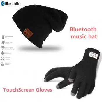 

Wireless Bluetooth4.2 Hands-Free Knit Music Hat Cap HD Stereo Speaker Headphone Mic Rechargeable USB for Winter Outdoor Sport