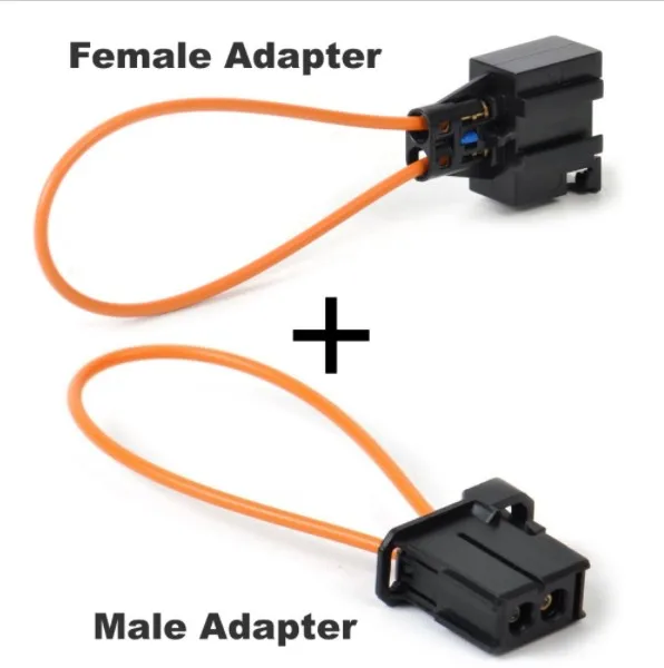 Car Fiber Optic Loop Bypass Male & Female Adapter Auto Diagnostic Cable
