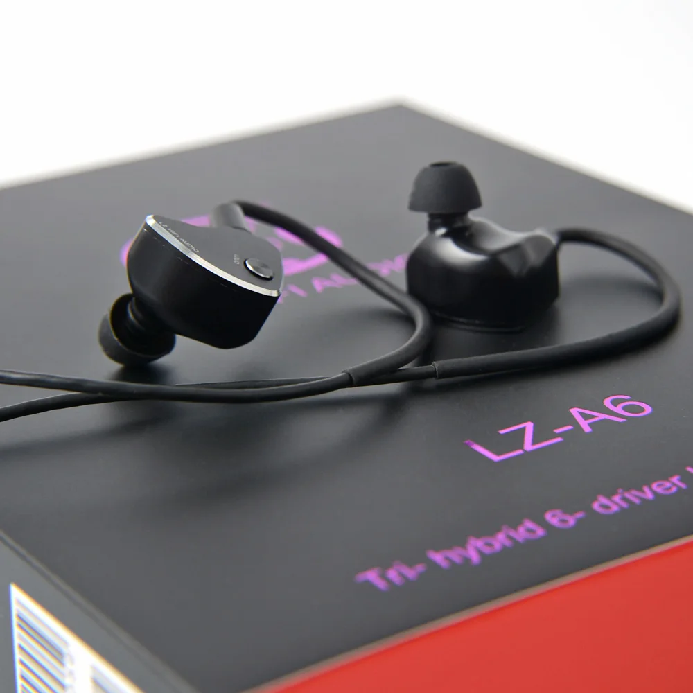 2019 LZ A6 наушники вкладыши 4BA 1DD 1Piezoelectric керамика гибридный 6 единиц Hi Fi IEM со сменной