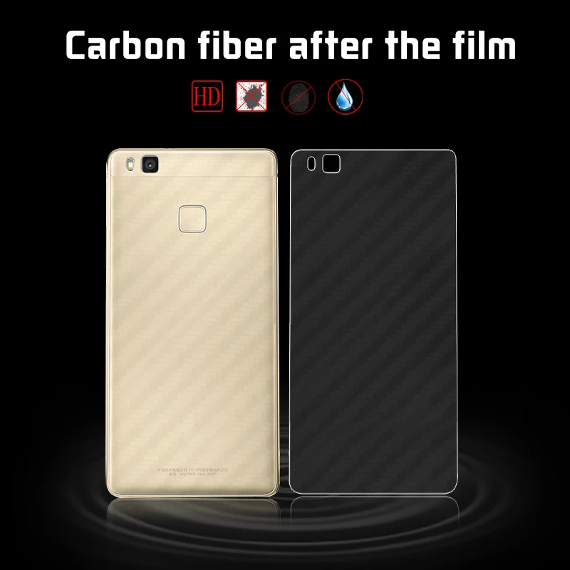 HD Clear Anti-Fouling Back Cover Carbon Fiber Film For Huawei G9 VNS-TL00 VNS-AL00 VNS-DL00 Protector+Cleaning Tools | Мобильные