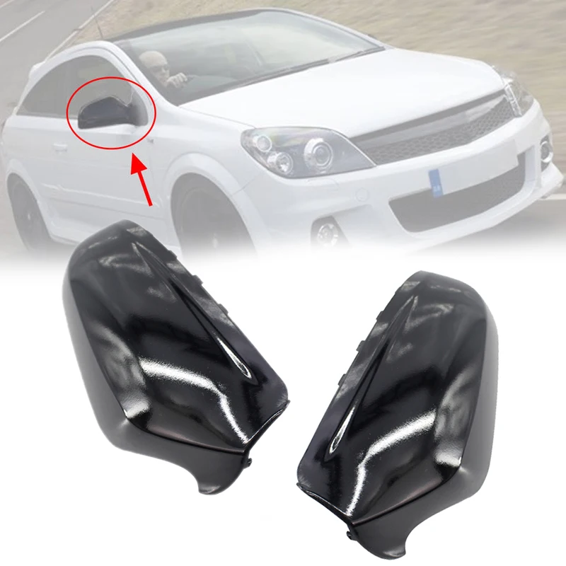 

Car Rear View Mirror Housing Gloss Black Door Wing Mirror Right Left Side Cover Casing For VAUXHALL ASTRA H 04-09 6428926
