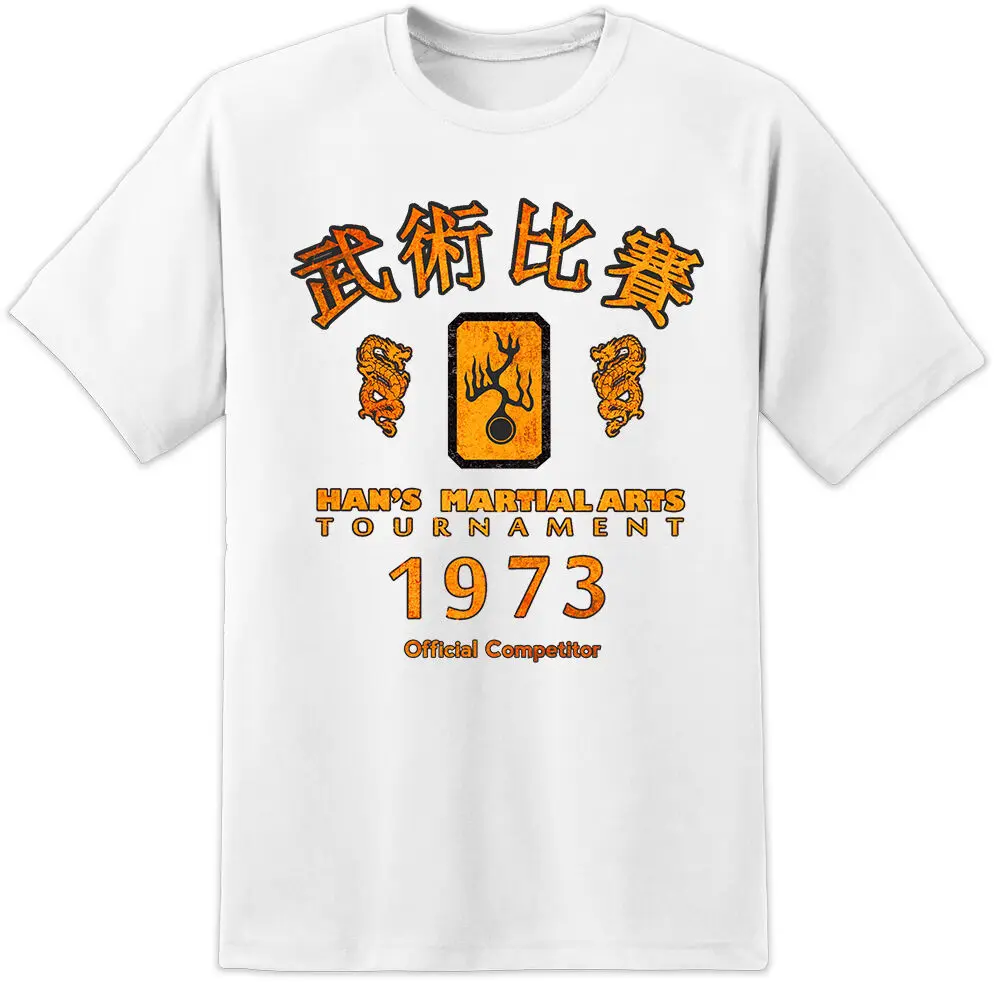 Enter the Dragon Hans Tournament Retro Movie T Shirt Bruce Lee MMA Green Kung Fu